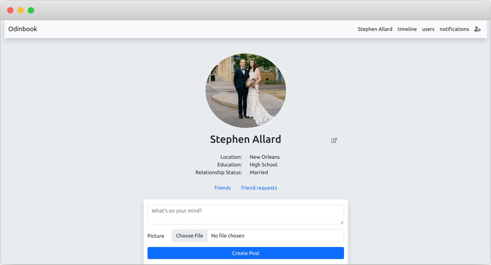 this is an image of the odinbook app